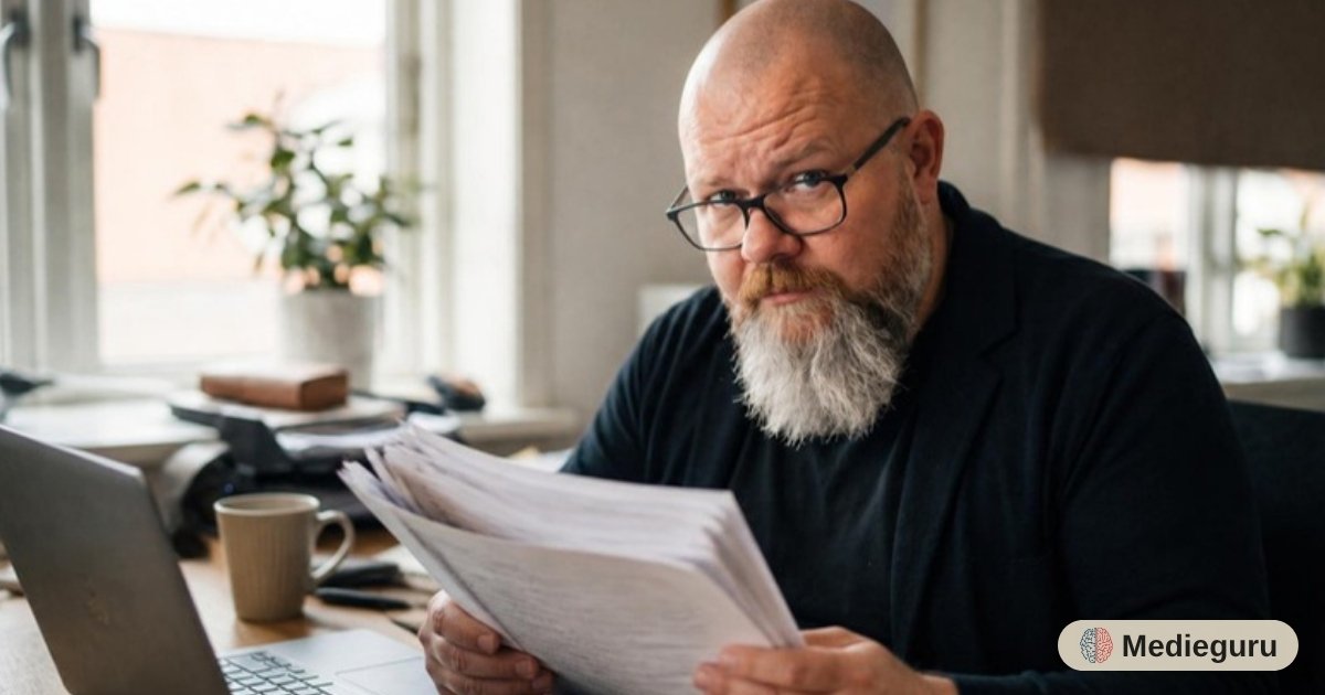 Thor Jadesø sidder ved sit skrivebord og læser skeptisk en tyk stak med småt skrevne vilkår, mens han kigger op over brillerne