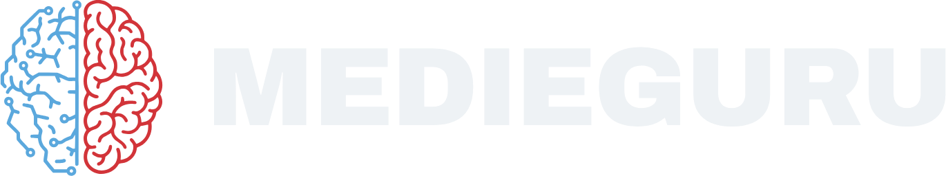 Medieguru-logo, lys